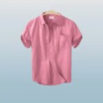 Men's Stylish Half Sleev Casual Solid Shirt ( Paste)