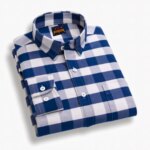 Men's  long sleeve check shirt - Image 2