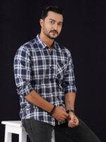 Men's  long sleeve check shirt - Image 2