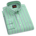 Men's  long sleeve stripe / print shirt - Image 2