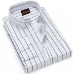 Men's long sleeve stripe / print shirt - Image 2