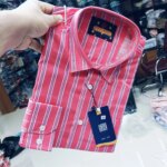 Men's  long sleeve stripe / print shirt - Image 4
