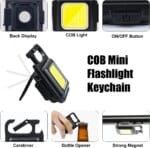 Multi-functional Outdoor Keychain Light with 800Lm COB and 3 Lighting Modes, for Camping, Hiking and Emergencies - Image 3