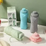 New Creative Silicone Folding Water Cup Outdoor Portable and Scalable Water Cup Sports Water Bottle Travel Water Cup Handy Cup { Multi Color} - Image 4