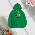 Premium Comfortable Stylish (Red Butterflies-green) Ladies winter hoodie