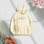 Premium Comfortable Stylish (Sunflower-off white) Ladies winter hoodie - Image 2