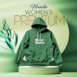 Premium Comfortable (The Real Boss2-Green) Ladies winter hoodie - Image 2