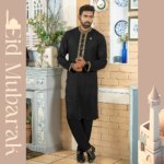 Premium Quality Panjabi Pajama Set (Black) - Image 3