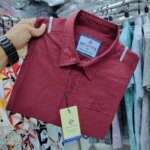 Premium full Sleev Solid Shirt (for summerMerron colour. - Image 2