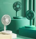 Rechargeable 5-inches Folding fan HCZ21 Green colour
