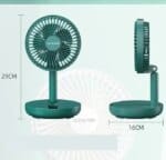Rechargeable 5-inches Folding fan HCZ21 Green colour - Image 4