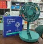 Rechargeable 5-inches Folding fan HCZ21 Green colour - Image 5