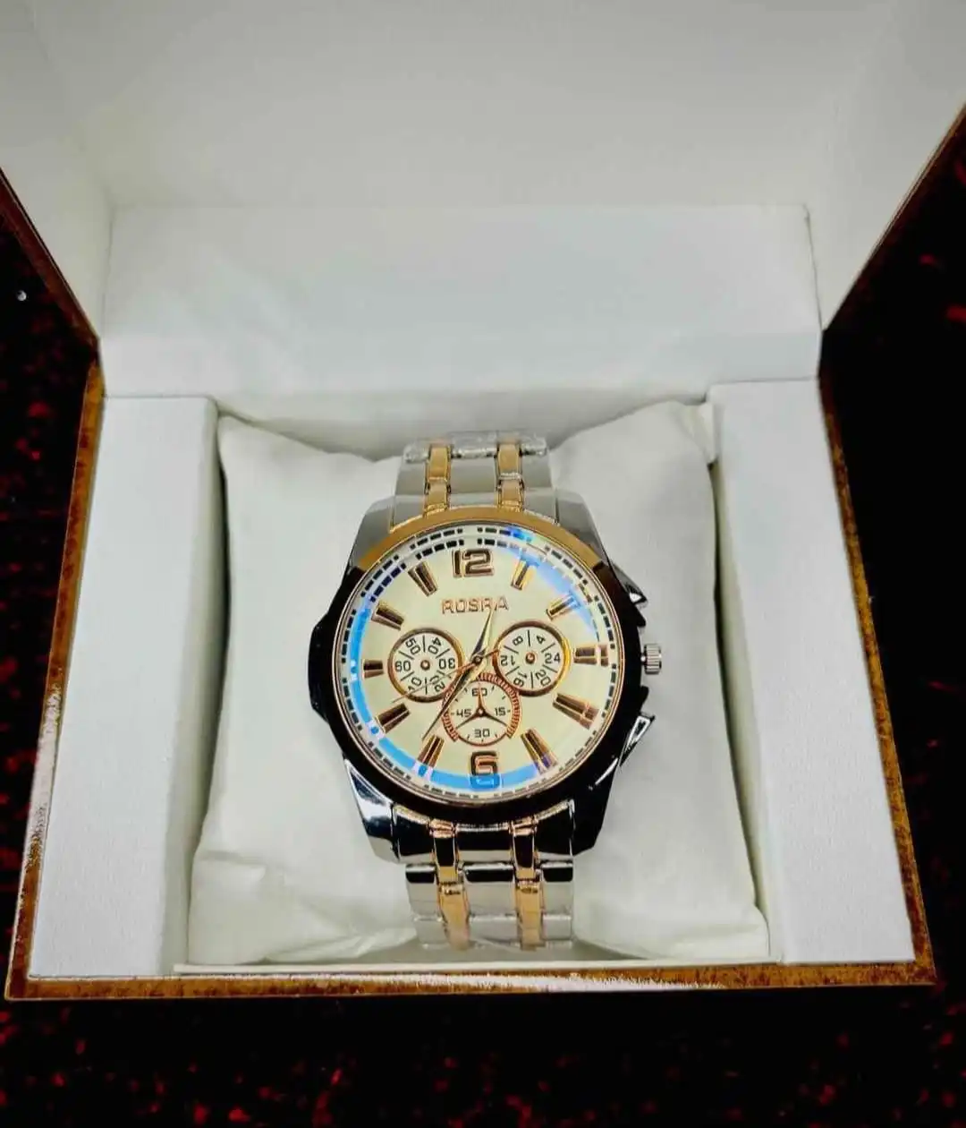 Rosra Men's Stainless Steel Fashion Watch for men (5) Rosra Men's Stainless Steel Fashion Watch for men - Image 1