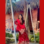 Royal Red Silk Bridal Lehenga - Image 4