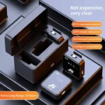 SX63 Wireless Microphone with Charging Case. Type C, iPhone, 3.5mm All in One, Noise Cancelling Collar Wireless Lapel Professional Microphone with Earphone to Listen Live Voice - Image 2