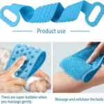 Silica Gel Bath Towel Back Strip Belt Bathroom Equipment - Image 5