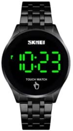 Skmei 1579 Touch Screen Led Digital Watch Luxury Stainless Steel Men Black Watches - Watch - Image 3