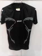 Stylish Comfortable sports T-Shirt(Black) - Image 3