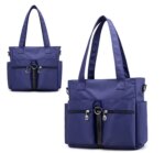 Women Casual Large Capacity Waterproof Oxford Cloth Bag (Dark Blue) - Image 3