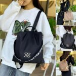 Women Large Capacity Outdoor Tote Bag (Black) - Image 3