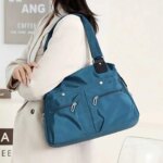 Women's Handbag Solid (Blue) - Image 4