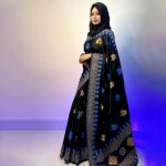 বোধুয়া বেনারশি প্রিন্ট শাড়ি কালো কালার