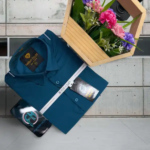 Solid China Maicro Fabrics Shirt For Men's ( Navy Blue) - Image 3