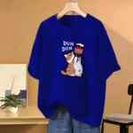 Drop shoulder T-shirt for Women (Blue)