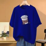 Drop shoulder T-shirt for Women (Blue) - Image 2