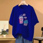 Drop shoulder T-shirt for Women (Blue) - Image 2