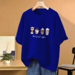 Drop shoulder T-shirt for Women (Blue) - Image 2