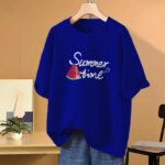 Drop shoulder T-shirt for Women (Blue) - Image 2