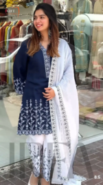 Soft Cotton Embroidery Three Piece