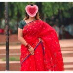 হাঁপ সিল্কে করা বুটিক আর্ট শাড়ি - Image 2