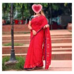 হাঁপ সিল্কে করা বুটিক আর্ট শাড়ি - Image 5