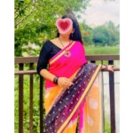 হাফ সিল্ক চান্দুরি শাড়ি