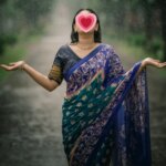 হাফ সিল্ক বুটিক শাড়ি - Image 2