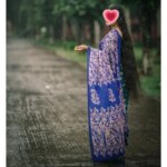 হাফ সিল্ক বুটিক শাড়ি - Image 3