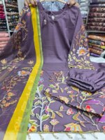 Embroidery Work Cotton Dress Set - Image 2