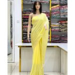 Glittering Glow Gemstone Saree. - Image 3