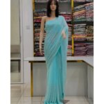 Glittering Glow Gemstone Saree. - Image 3
