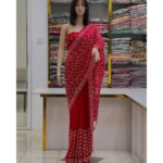 Glittering Glow Gemstone Saree. - Image 3