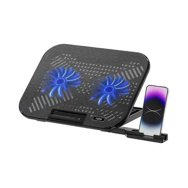Rapoo-CF200-High-Efficiency-Laptop-Cooling-Pad-–-Black Rapoo CF200 High-Efficiency Laptop Cooling Pad – Black - Image 1
