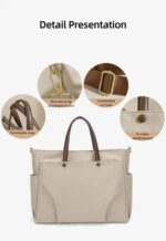 Women's Tote Bag Large Capacity 14 Inch & 15.6 Inch Laptop Shoulder Bag, Single Shoulder Handbag Crossbody Work Tote Bag - Image 3