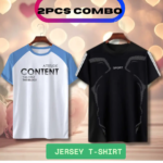 2 pieceCombo Half Sleeve Mesh T-shirt For Men