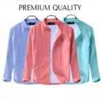 3 pcs Combo Men's Ban Collar Cotton Shirt-
