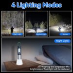 ALLYES LED Rechargeable Flashlight (Zoomable, 4 Modes, Tactical, IP65 Waterproof, Type‑C) - Image 5