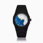 Aura watch 2025 New Arabic Aura Watch Silver Dial @ navy bule Modern Creative Design (Blue ) - Image 2