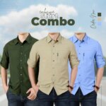 Exclusive Kaiser Cotton 3-Piece Stylish Shirt Combo Pack