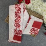 Half Silk Screen Print Sharee - Puja Edition - Image 2